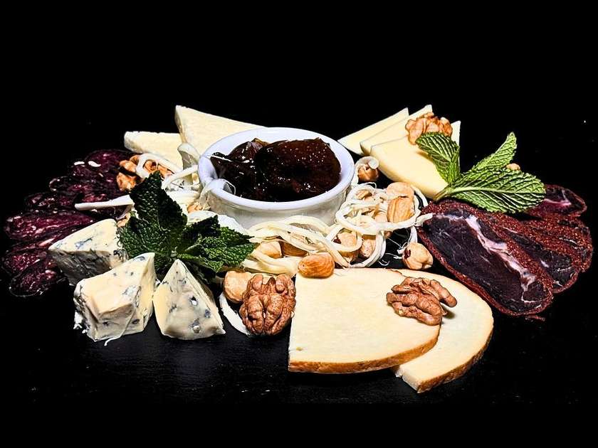 Farmers' Cheese and Dried Meat Board