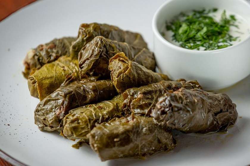 Dolma with matsoni sauce