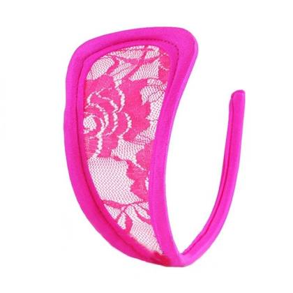 Women's Strapless C-string Lace Panties Pink CLP, Size S/L