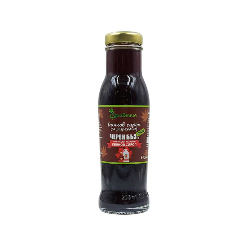 9991479 Elderberry and Maple, Herbal Syrup, concentrate, Zdravnitza, 285 ml