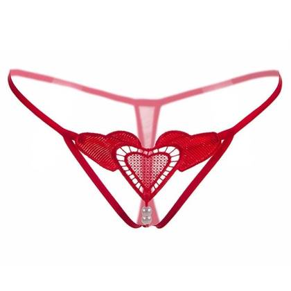 Open Crotch Panties ZPH Red, OS