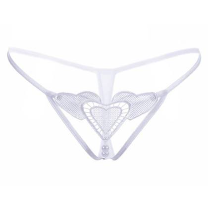 Open Crotch Panties ZPH White, One Size