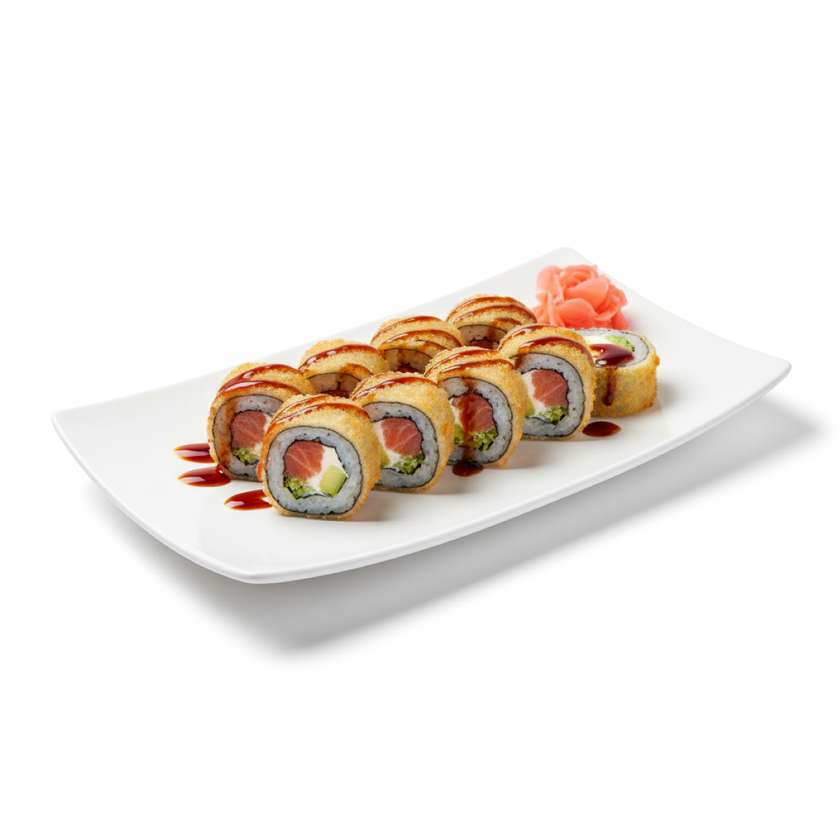 Fried Sake Teriyaki Roll