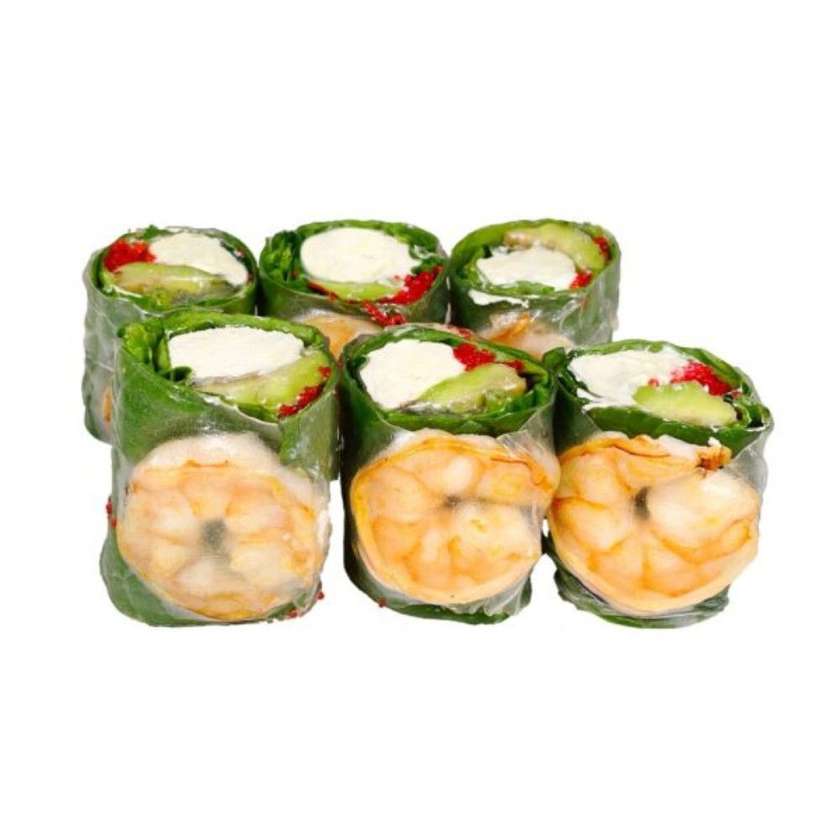 SPRING ROLL WITH SPINACH AND SHRIMP
