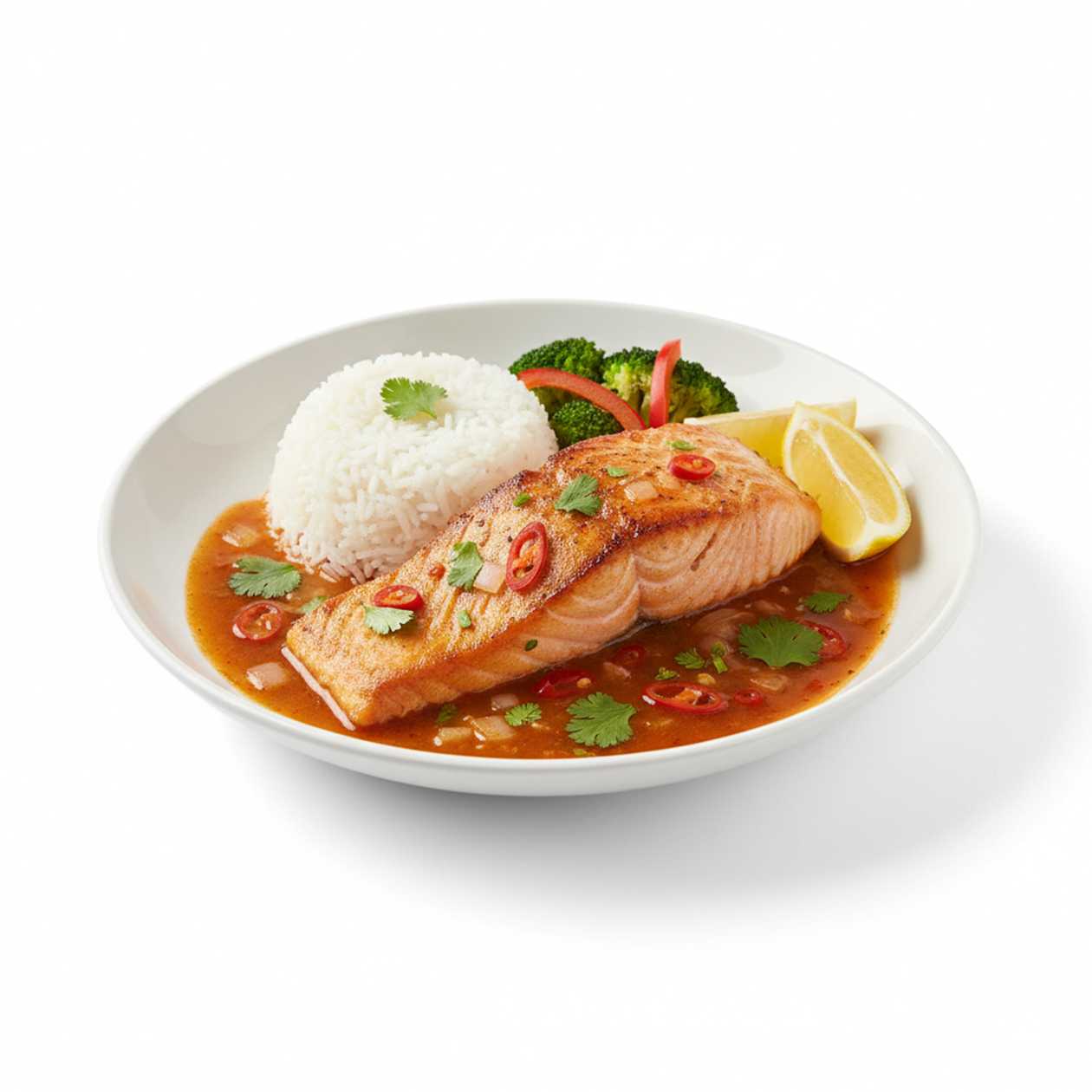Salmon in Spicy Sauce