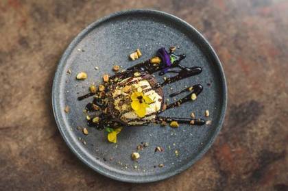 Lava cake with artisanal ice cream