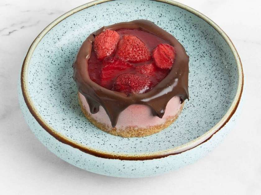 Vegan and Gluten-Free Strawberry Semifreddo