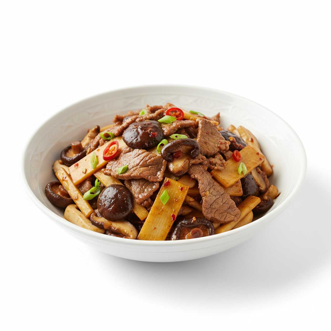Beef with Bamboo and Mushrooms