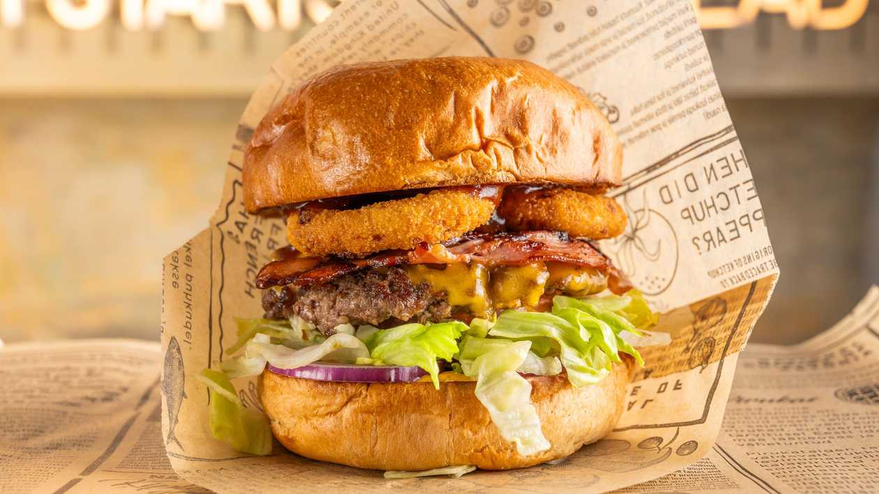 Lord of the Onion Rings burger