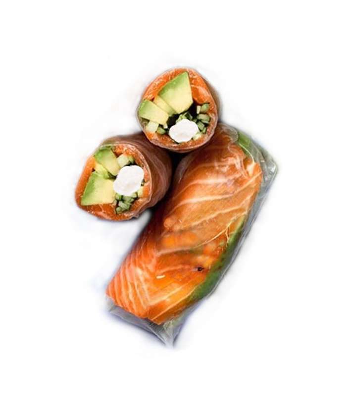Salmon Spring Rolls (4 pcs)