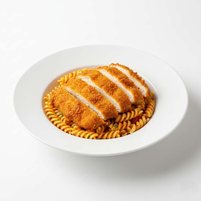 Massa com Frango Panado