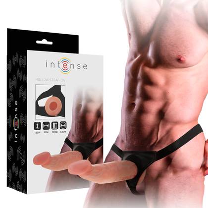 INTENSE - HOLLOW Strap-on belt with dildo 18 cm