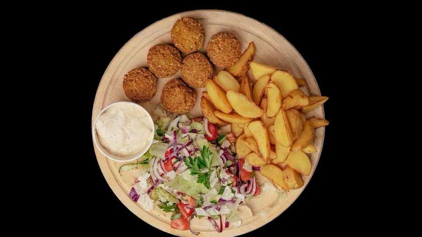 Falafel on a plate