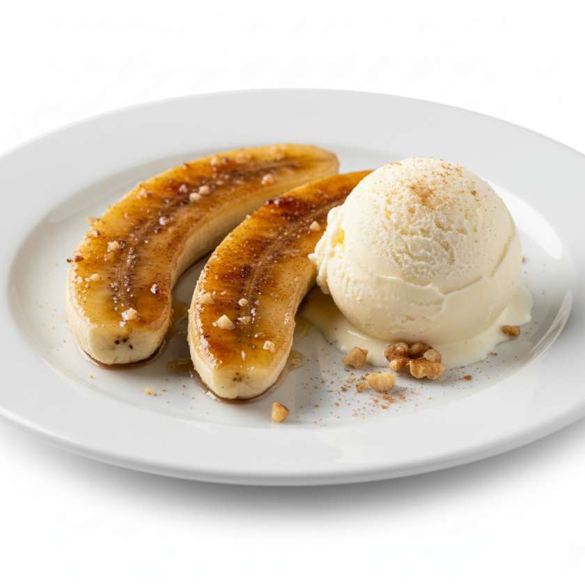 Banana Grelhada com Gelado