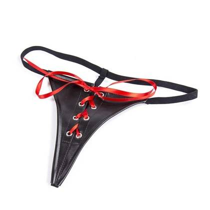 Patent Leather Panties with Lacing PULSB3, Size S/L