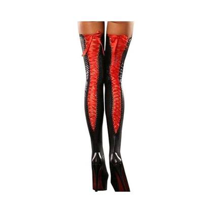 Sexy Erotic Stockings with Lacing WLS1, Size UNI-88cm