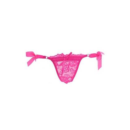Light Pink Women's Tie-Side Thong Panties 1507, OS