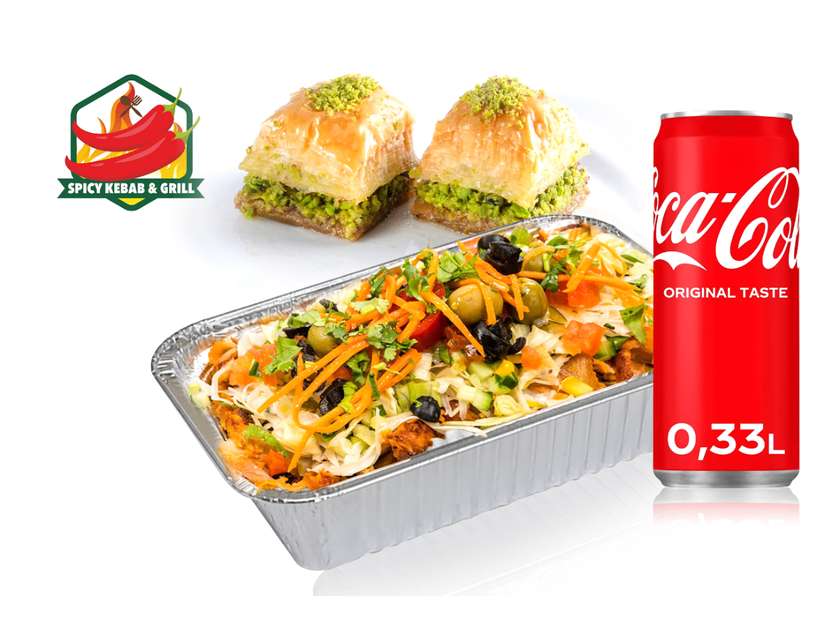 Kapsalon Holland Box Set + Coca-Cola 330ml + Baklava (2 pcs.)