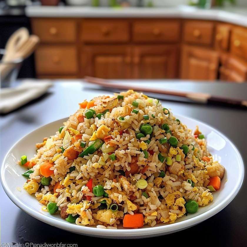 Fried Rice,4 pcs Wings , Kelewele