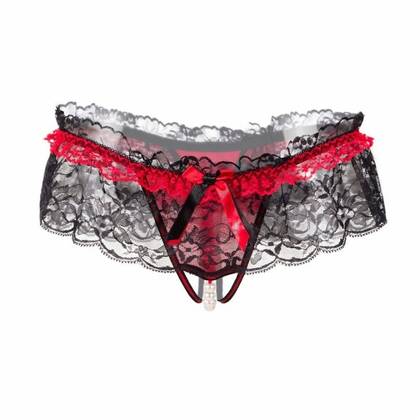 Women's Open Pearls Lace Shorts RB, Size S/L