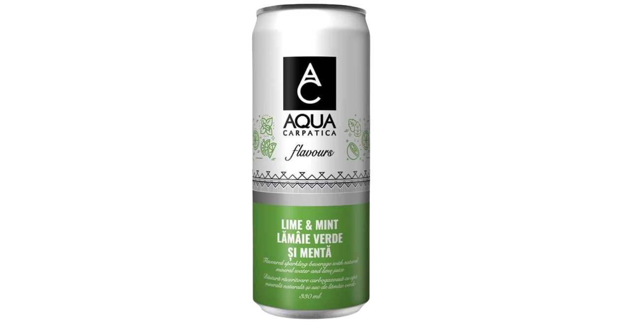 Aqua Carpatica Lime & Mentă 330ml