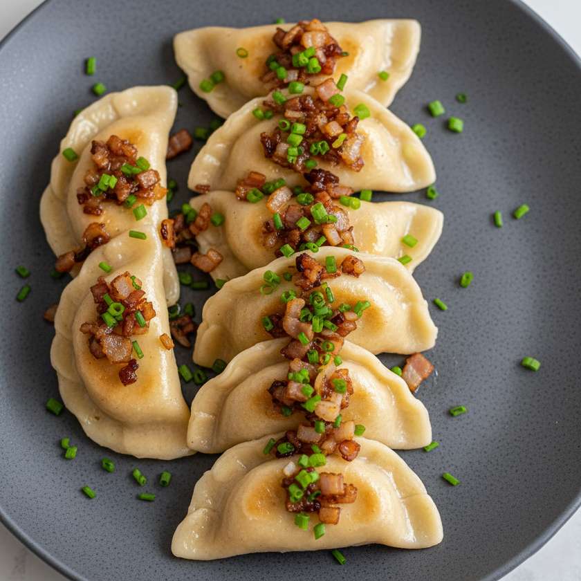 Pierogi z serem, cebulą i okrasą 8 szt.