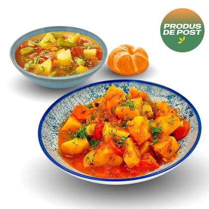 Lenten MENU: Vegetable Soup 350g + Potato Stew 350g AND Cabbage Salad 150g