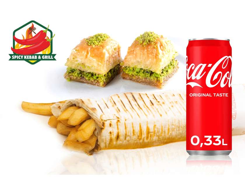 American Rollo Set + Coca-Cola 330ml + Baklava (2 pcs.)