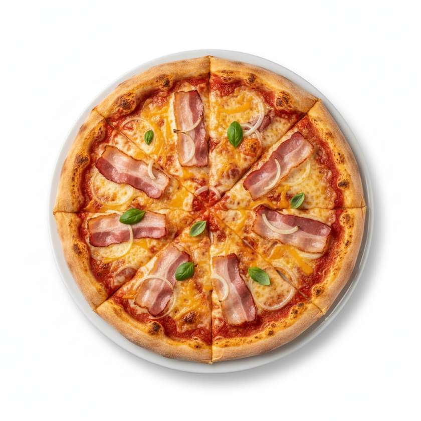 Slaninová pizza 33cm