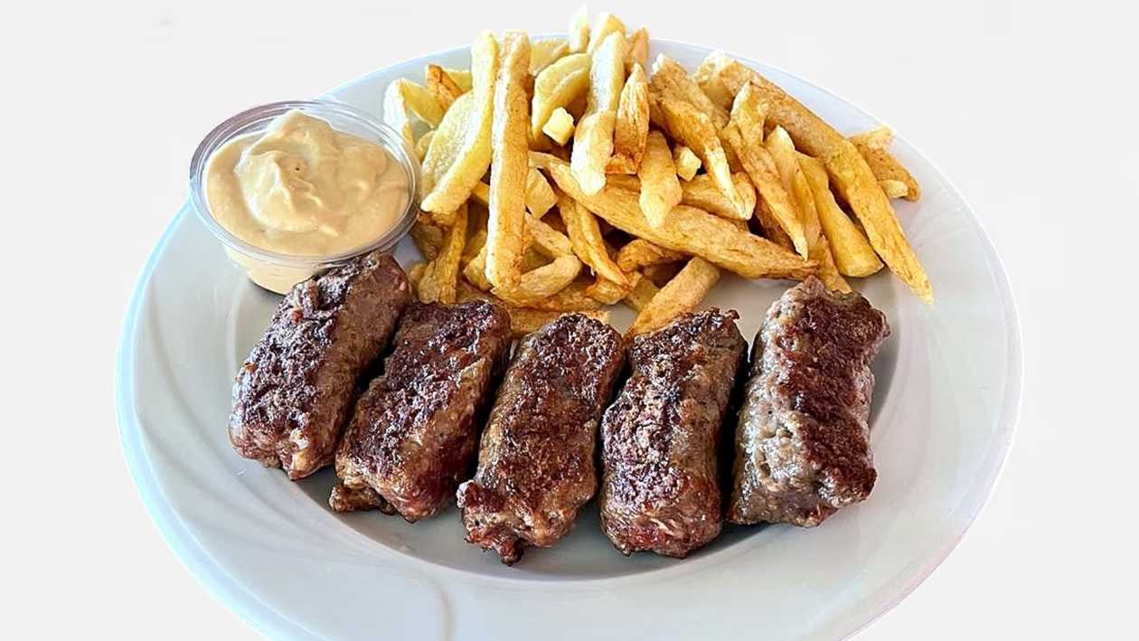 Mici (Grilled Minced Meat) Meal