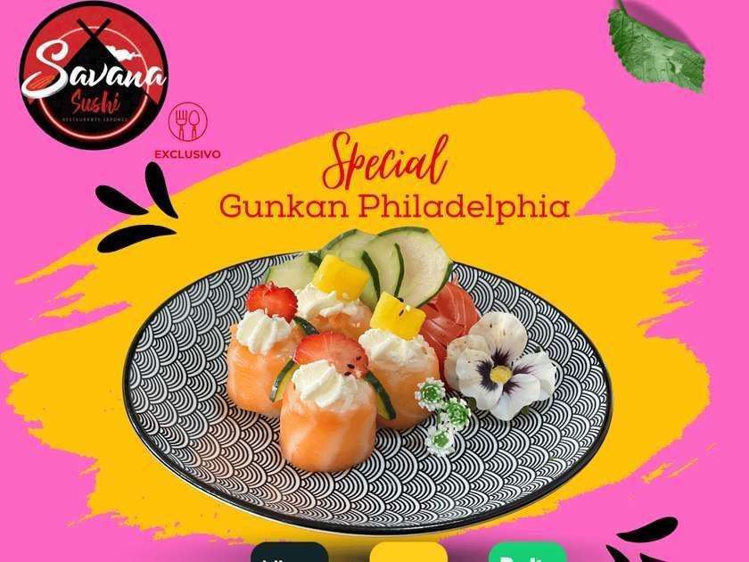 Gunkan Salmão Philadelphia 4 Unidade