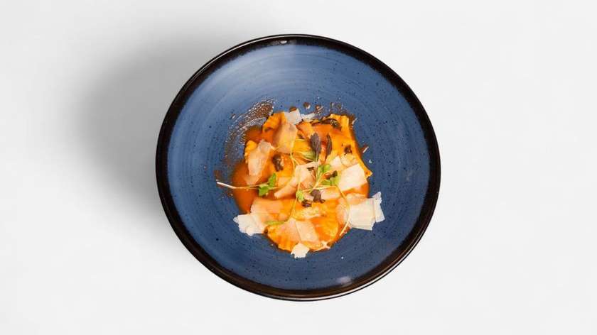 Domáce ravioli plnené ricottou a cicoria