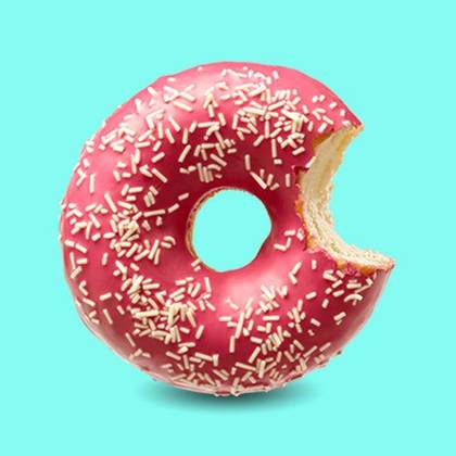 Донат полуничний