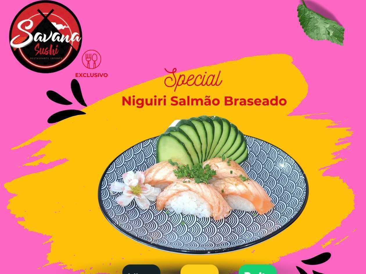 Niguiri Salmão Braseado 4 Unidades