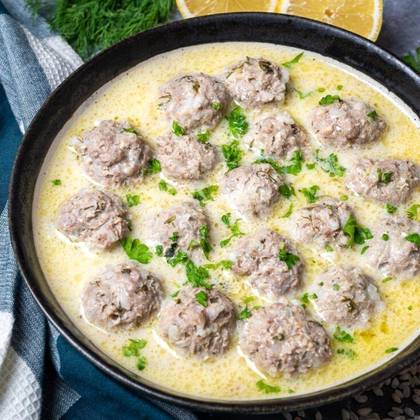 Greek Meatball Soup