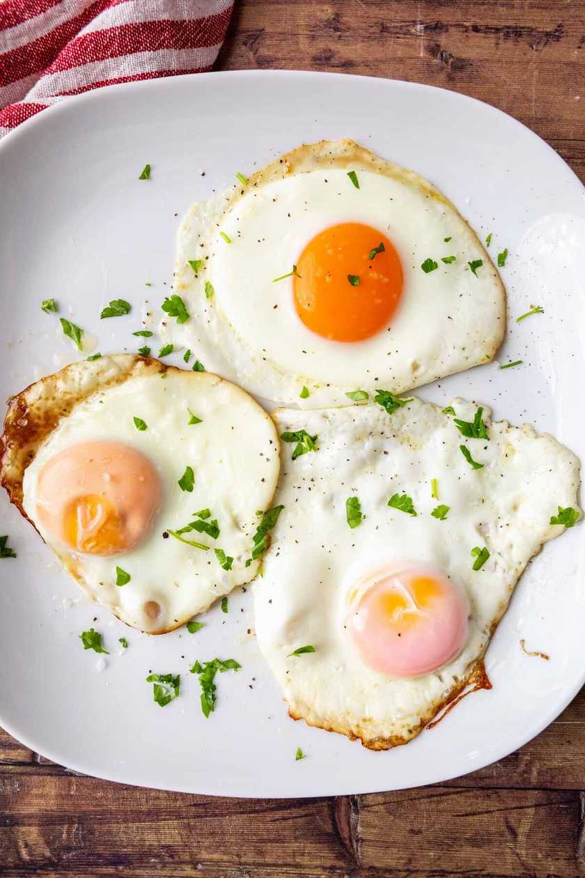 Plain fried eggs