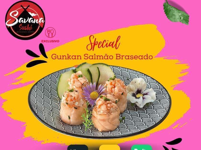 Gunkan Salmão Braseado 4 Unidades