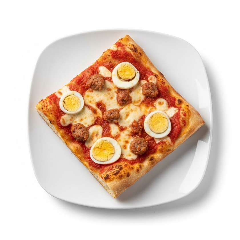 Pizza al Taglio Egg Sausage