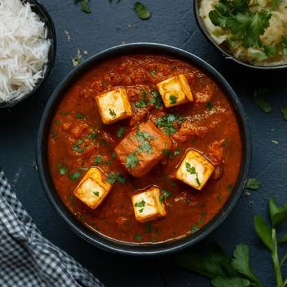 Paneer Makhani Vegetariano com Arroz