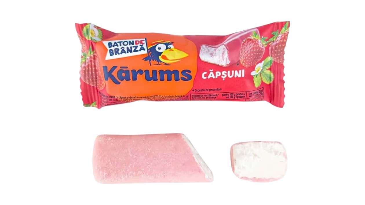 Glazed Curd Cheese With Strawberry Flavor Karums 38g