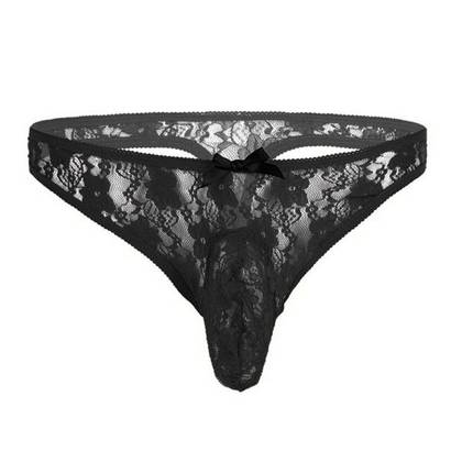 Lace Men Erotic Panties Black, size XL