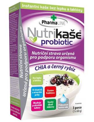 Nutrikaše probiotic CHIA and blackcurrant 3x60g