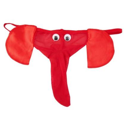 Men's Elephant Thong - Red, One Size