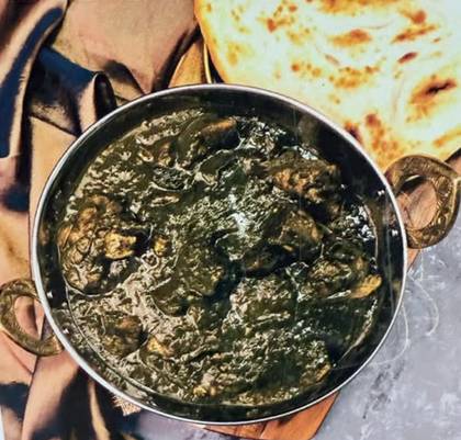 Lamb Palak com Arroz