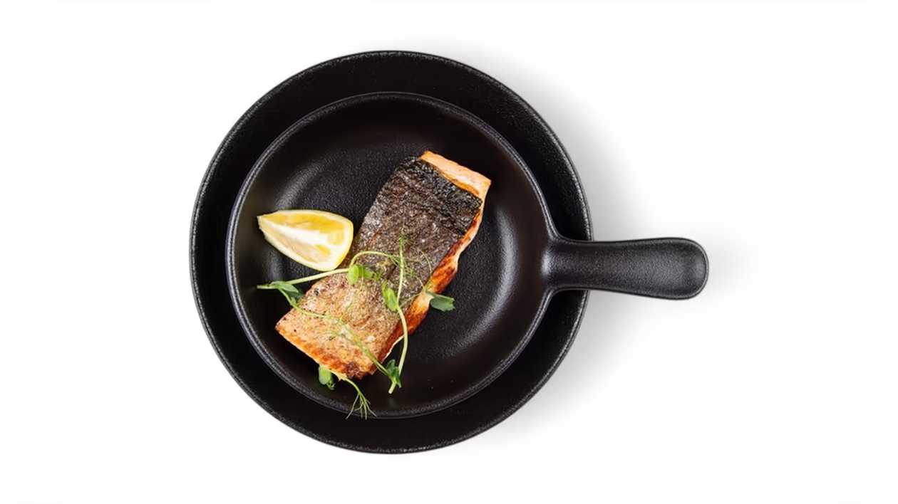 Sliced Salmon on Grill