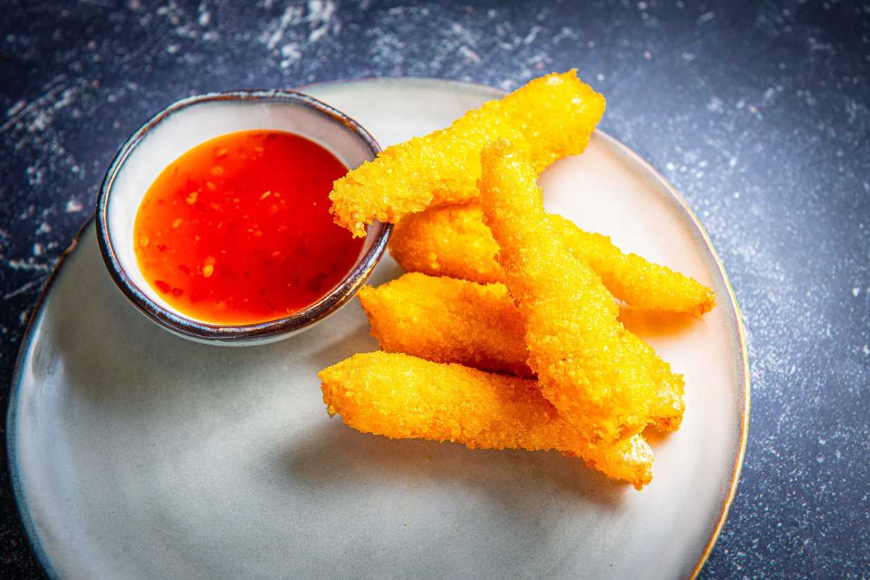 Krõbedad hiidkrevetid kastmega