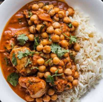 Chicken Chana com Arroz