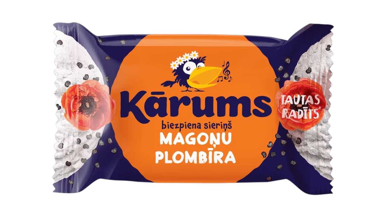 Sweet Glazed Curd Mass With Ice Cream Flavor And Poppy Seeds 45g