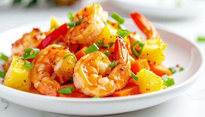 Shrimp with Pineapple