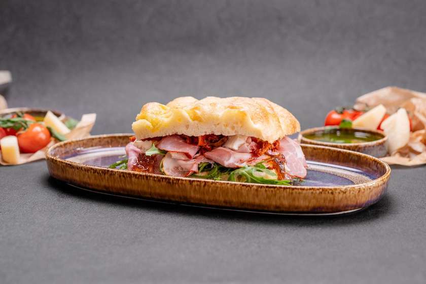 Panini with Euphoria Dried Pork Neck and Aged Brined Cow Cheese